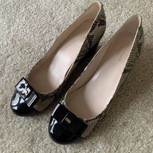Cole Haan Tali Wedge Pump black bow Size 8.5